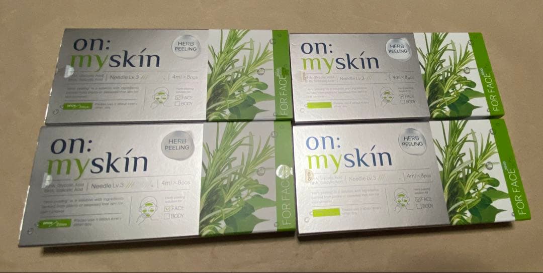 新品未使用on:myskin ハーブピーリング 4ml x 8本【4箱】