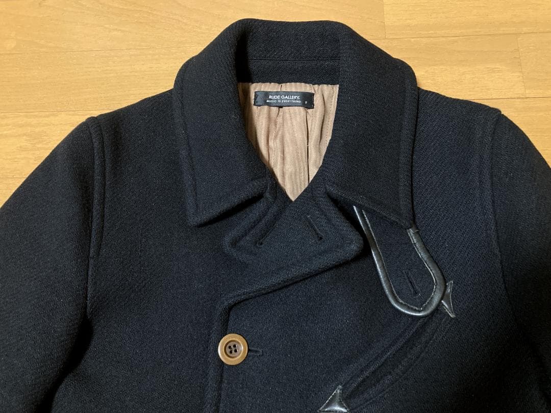 RUDE GALLERY テッズコート 黒 2 ウール ロング チバウウスケ