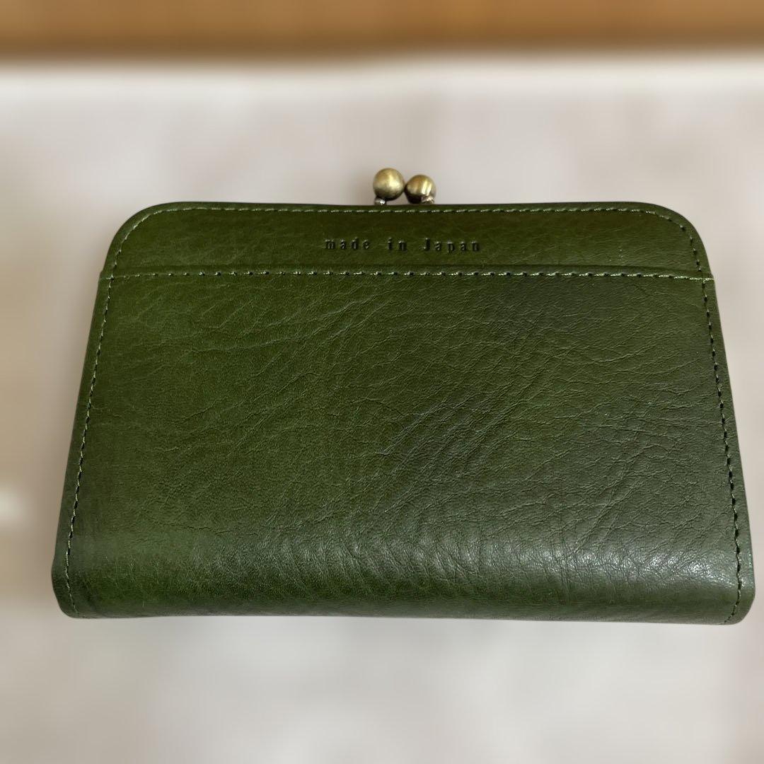 新品未使用　箱付き　Dakota二つ折りがま口財布　ラルゴ　グリーン
