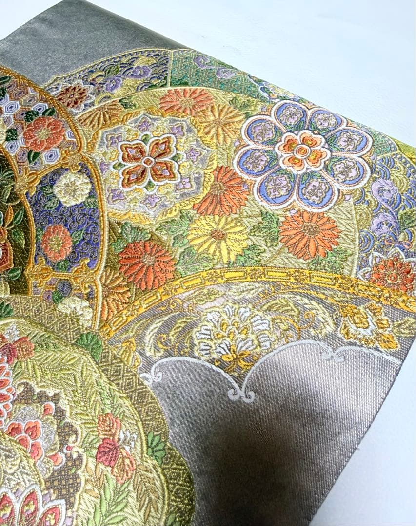 高級 袋帯 正絹 六通柄 唐織 精密織 フォーマル 訪問着 留袖 色無地 西陣織