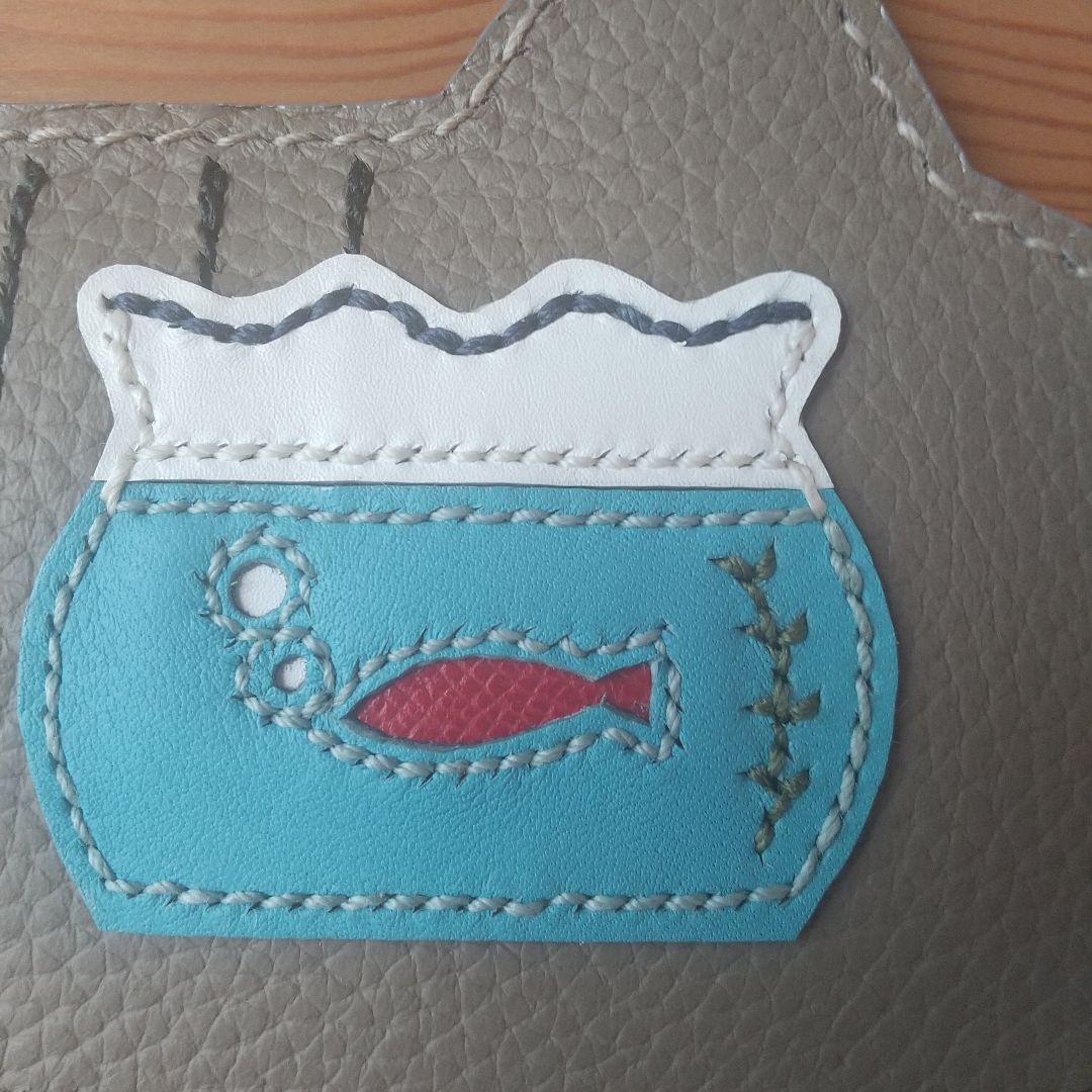 猫のメガネケース K.TAMAO作 全て手縫いのハンドメイド 姫路レザー