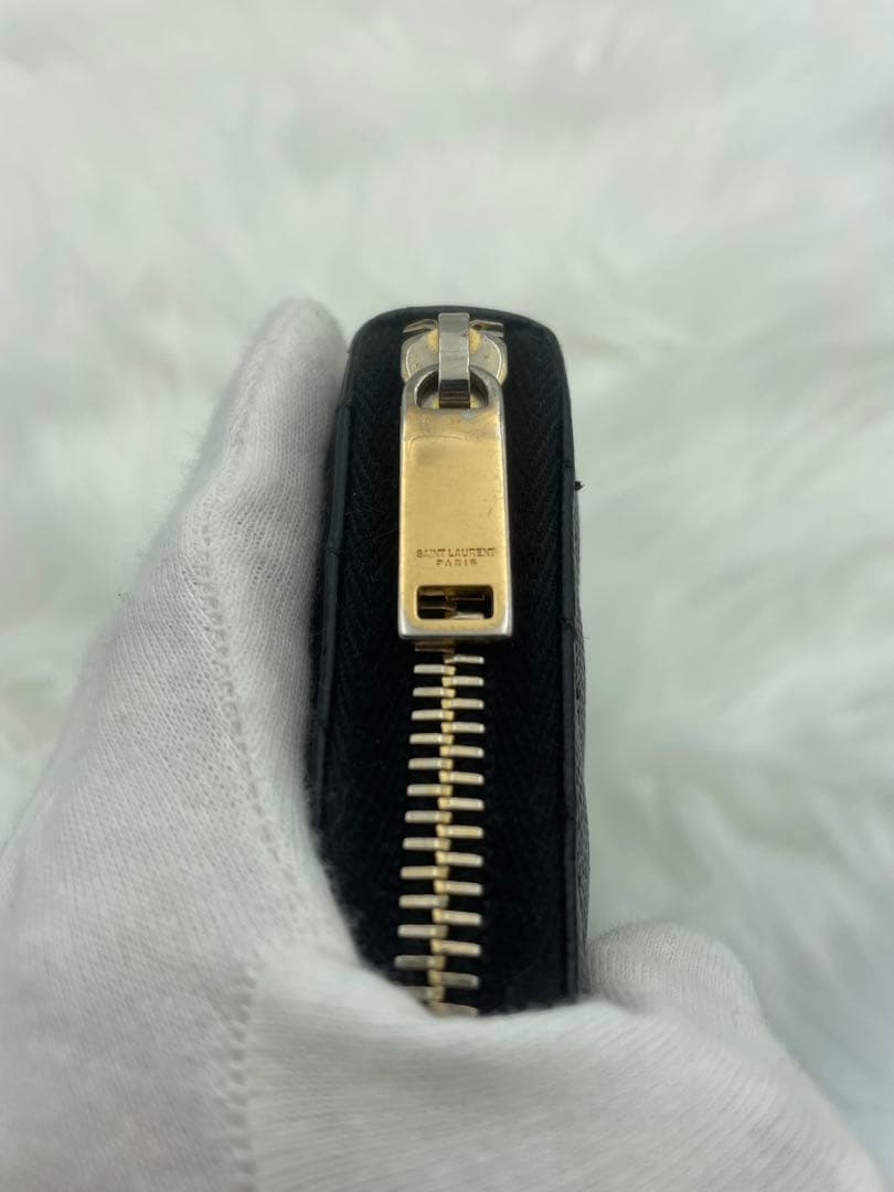 SAINT LAURENT ラウンドファスナー　カサンドラ　付属品有