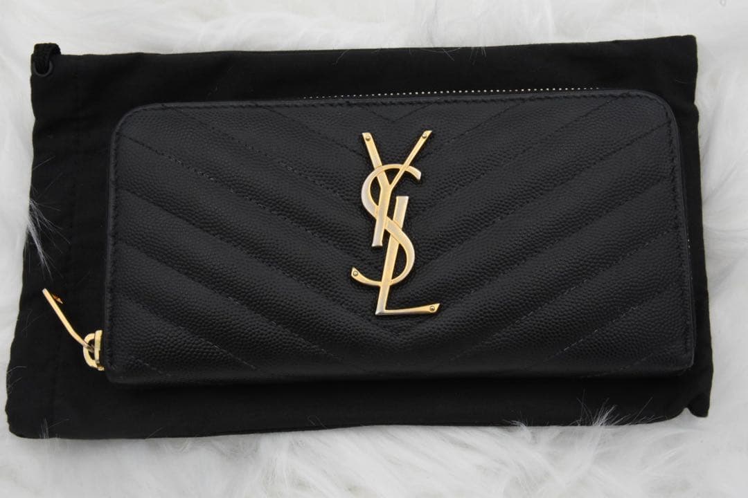 SAINT LAURENT ラウンドファスナー　カサンドラ　付属品有