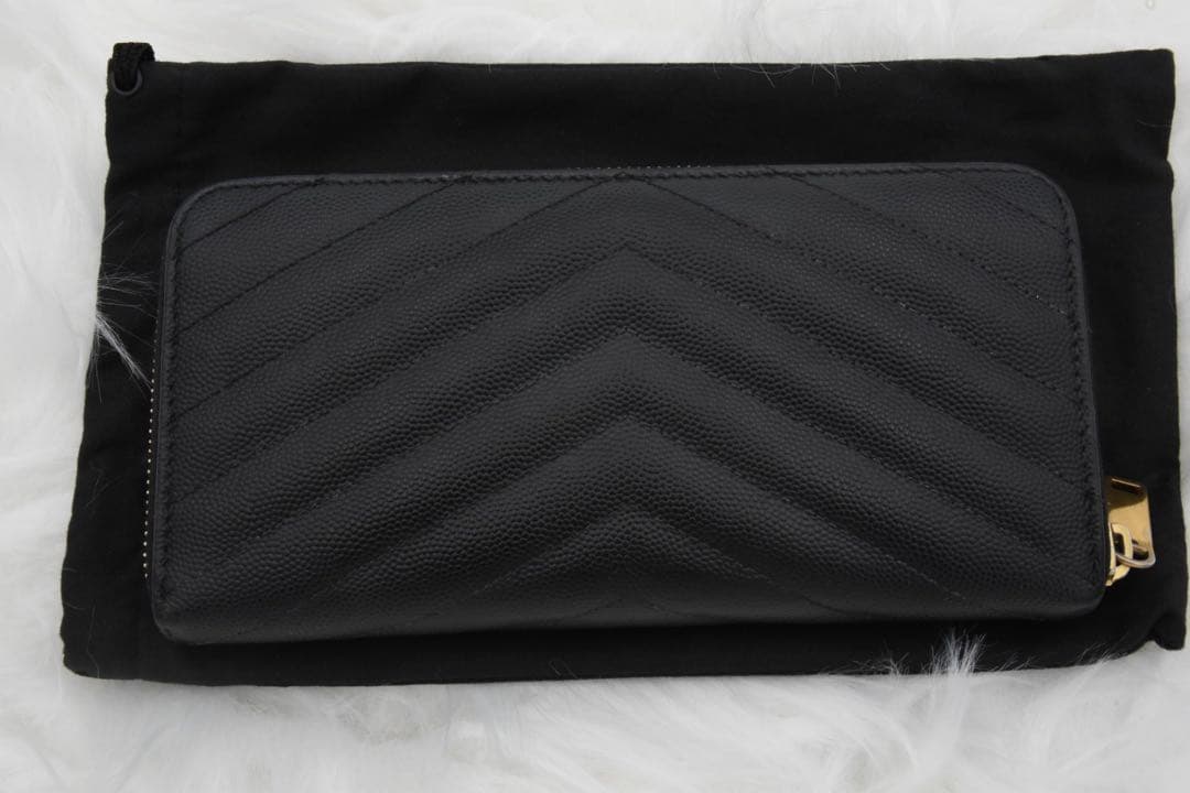 SAINT LAURENT ラウンドファスナー　カサンドラ　付属品有