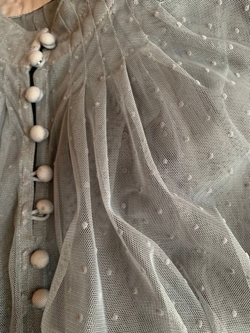 SNIDELスナイデル　ドット柄チュールドレス
