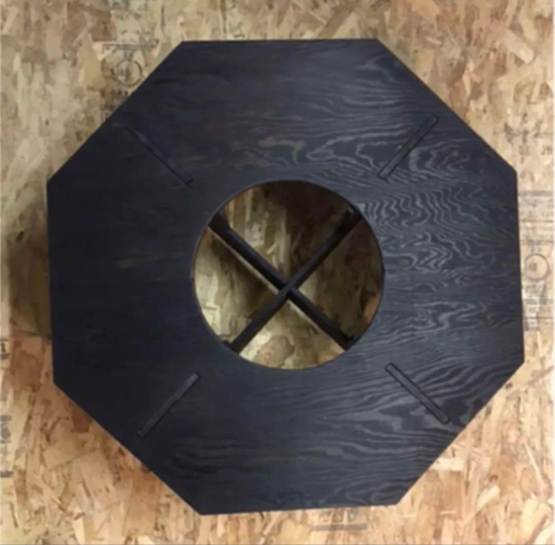 YAMAGOMORY 八卓　ブラック　七輪テーブル　折り畳み