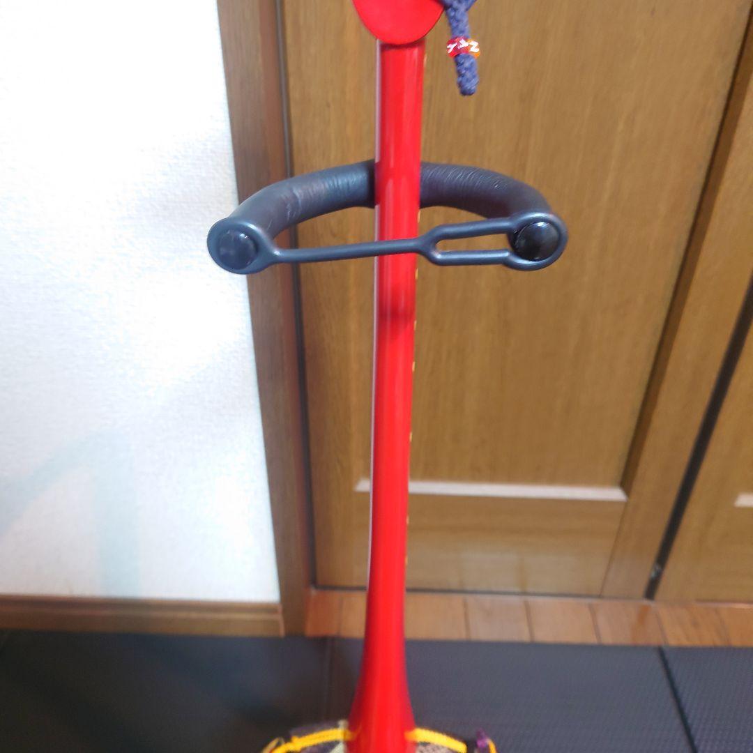 沖縄三線 人工皮 三味線 合皮 ヘビ皮柄 ⚠️漆剥がれ有ります　オマケでケース付