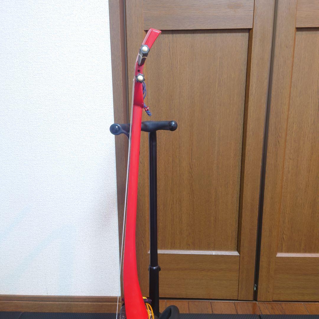 沖縄三線 人工皮 三味線 合皮 ヘビ皮柄 ⚠️漆剥がれ有ります　オマケでケース付