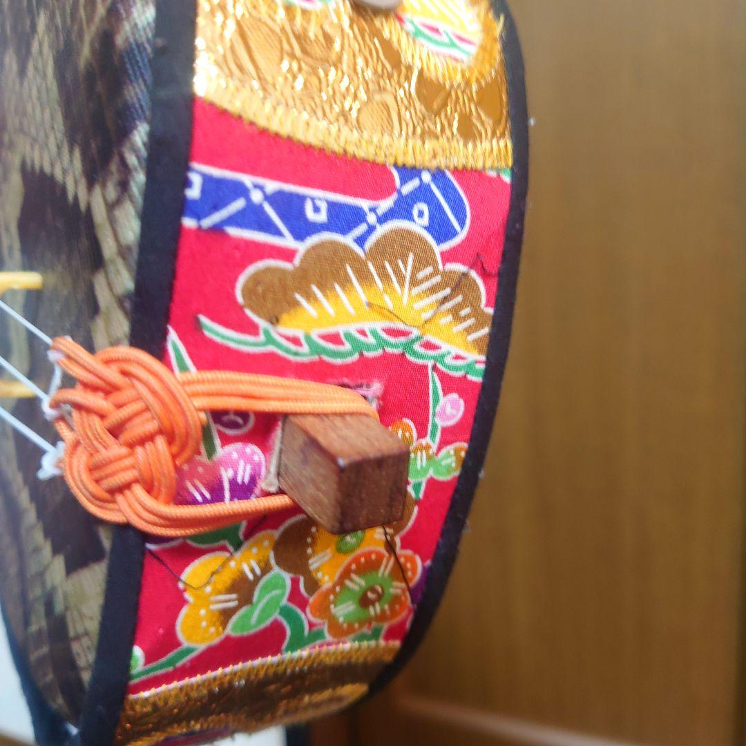 沖縄三線 人工皮 三味線 合皮 ヘビ皮柄 ⚠️漆剥がれ有ります　オマケでケース付