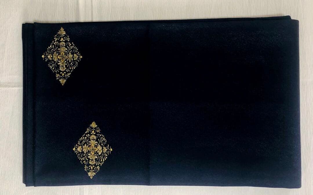 【美品　並尺】袋帯　貴久樹　刺繍　金　更紗　帯丈430cm 帯幅31cm