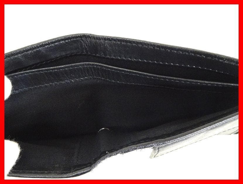 DIESEL　 ディーゼル　二つ折り財布　ロゴ　革　黒　Mイ-198