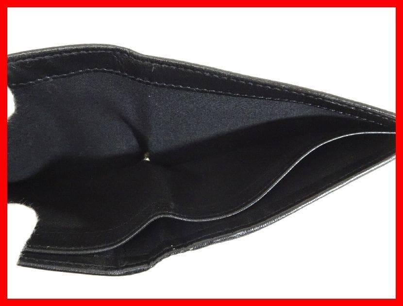 DIESEL　 ディーゼル　二つ折り財布　ロゴ　革　黒　Mイ-198