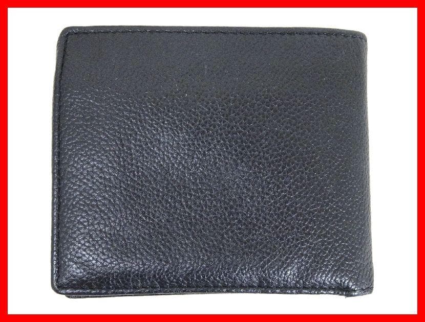 DIESEL　 ディーゼル　二つ折り財布　ロゴ　革　黒　Mイ-198