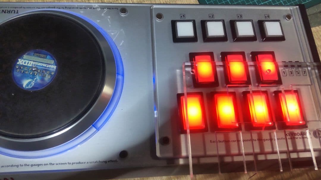 ビートマニア プレミアムコントローラー 静音化 オムロンsw