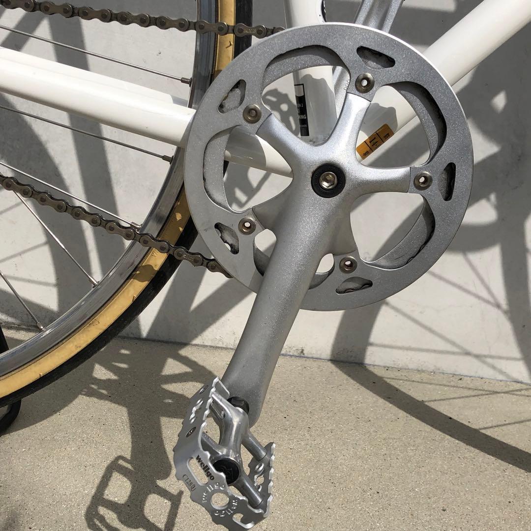 【送料込・美品】FUJI STROLL ピスト 52 シングル クロスバイク 白