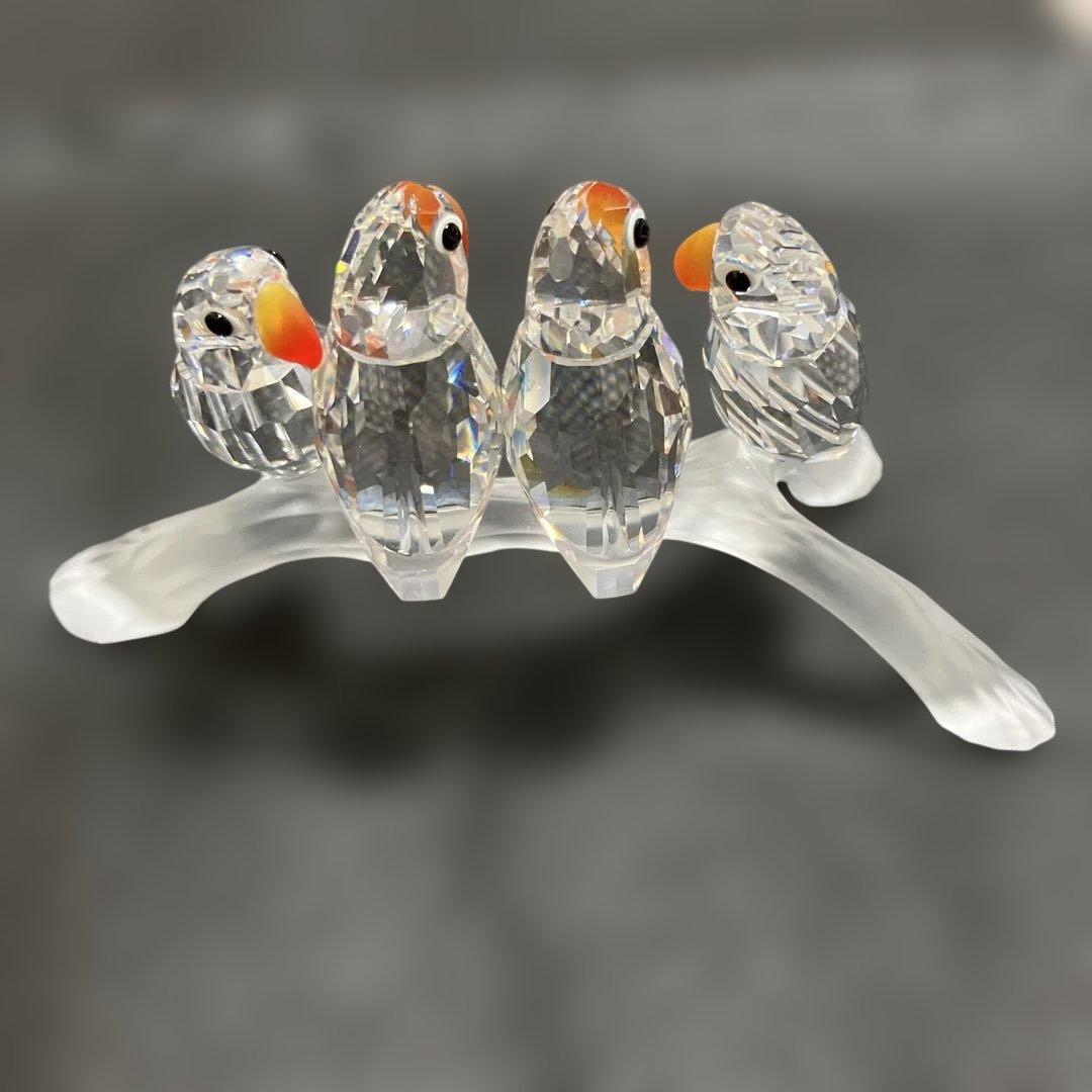 y*y様 スワロフスキー(Swarovski) クリスタル 鳥 ベビーラブバーズ