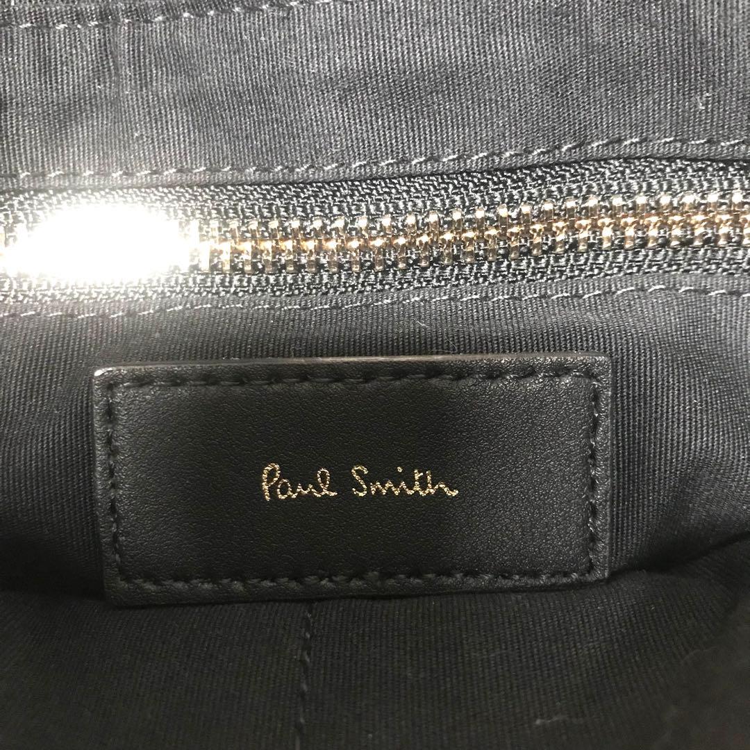 ✨極美品✨ポールスミス メンズショルダーバッグ ブラック マルチカラーストライプ