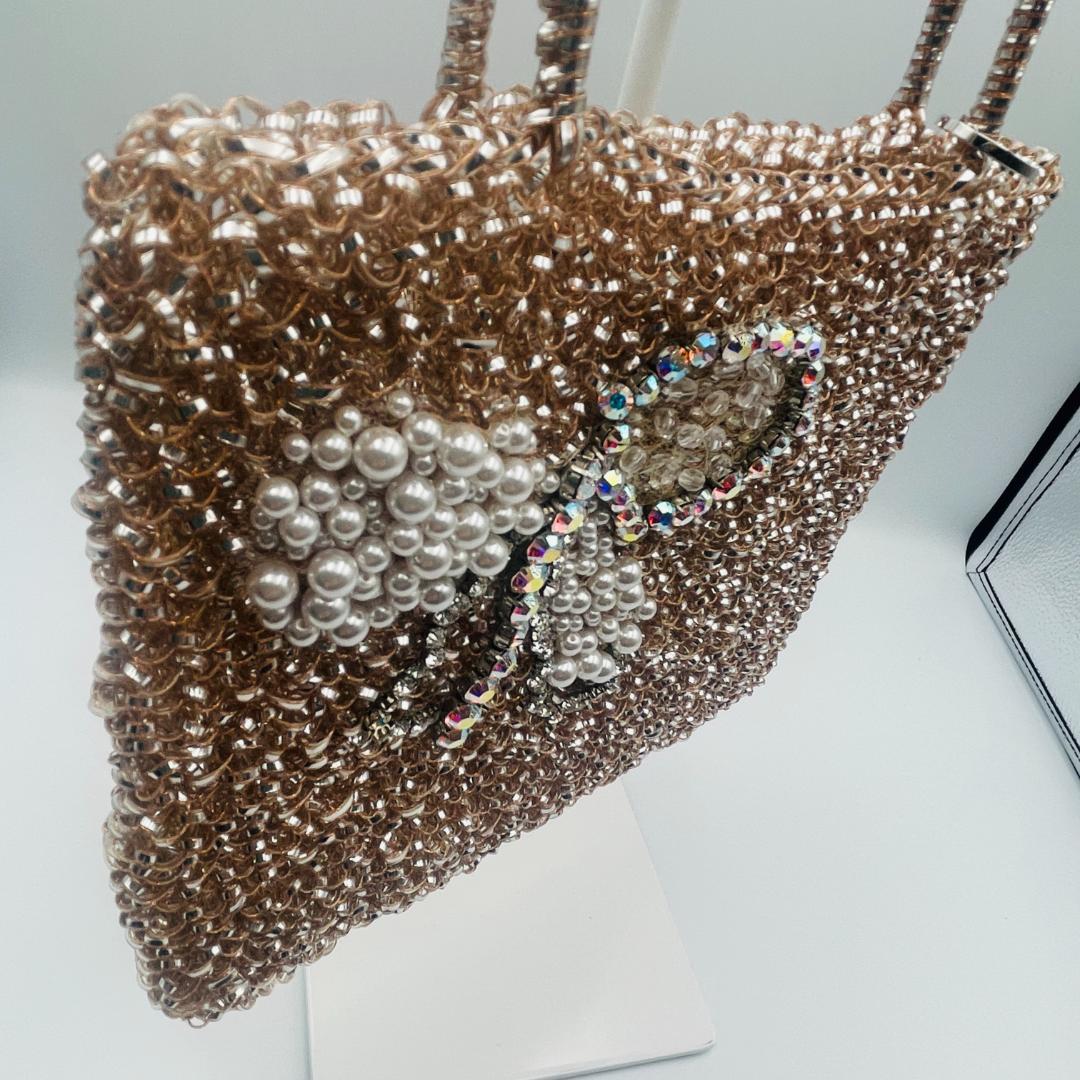 【美品】アンテプリマ ワイヤーバッグ ナストロ リボン 0113 K039