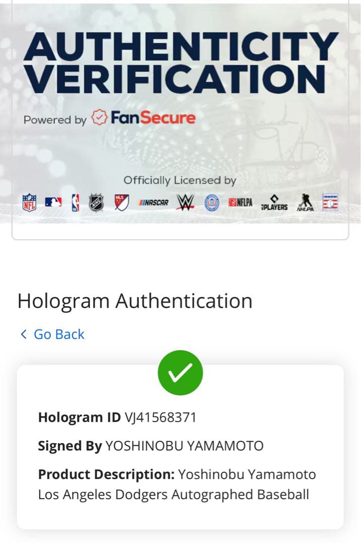 MLB・FANATICS社 山本由伸＋背番号18 直筆サインボール＋専用ケース