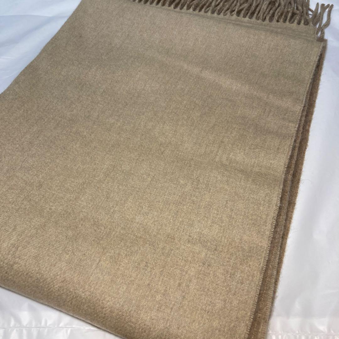 極美品 ジョシュアエリス カシミヤ100％ 大判ストール ベージュ リバーシブル
