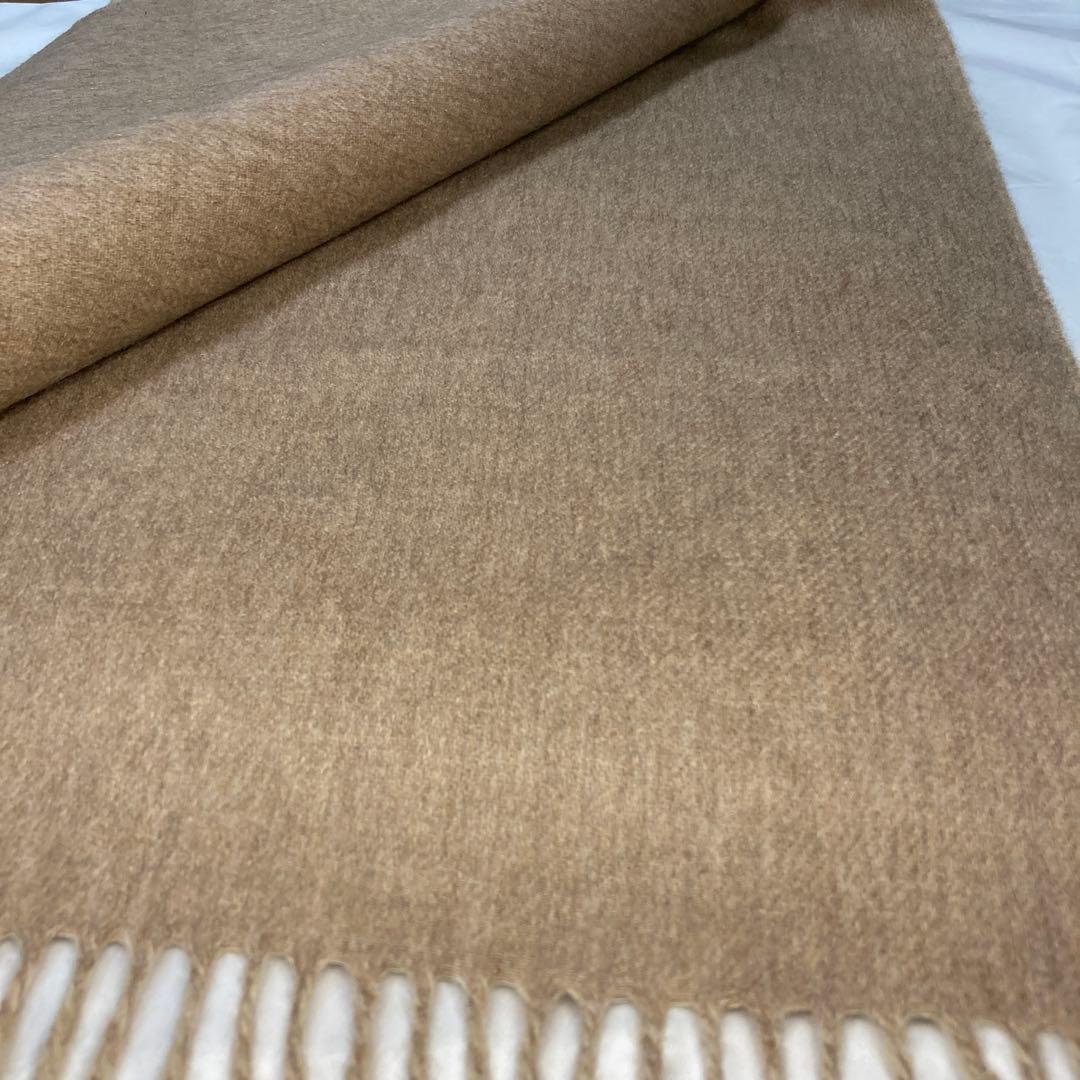 極美品 ジョシュアエリス カシミヤ100％ 大判ストール ベージュ リバーシブル