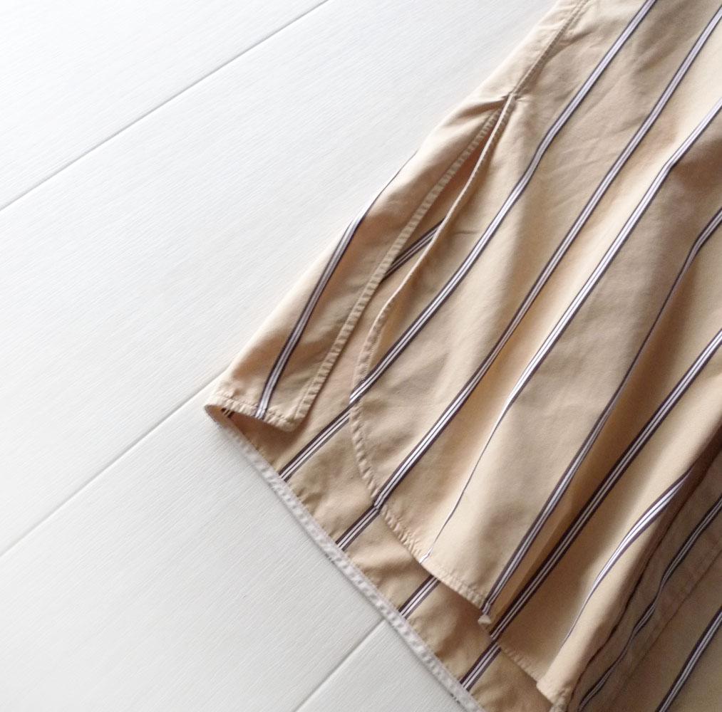 美品 TICCA 3万円 ストライプ柄シャツワンピース ロングワンピース 330