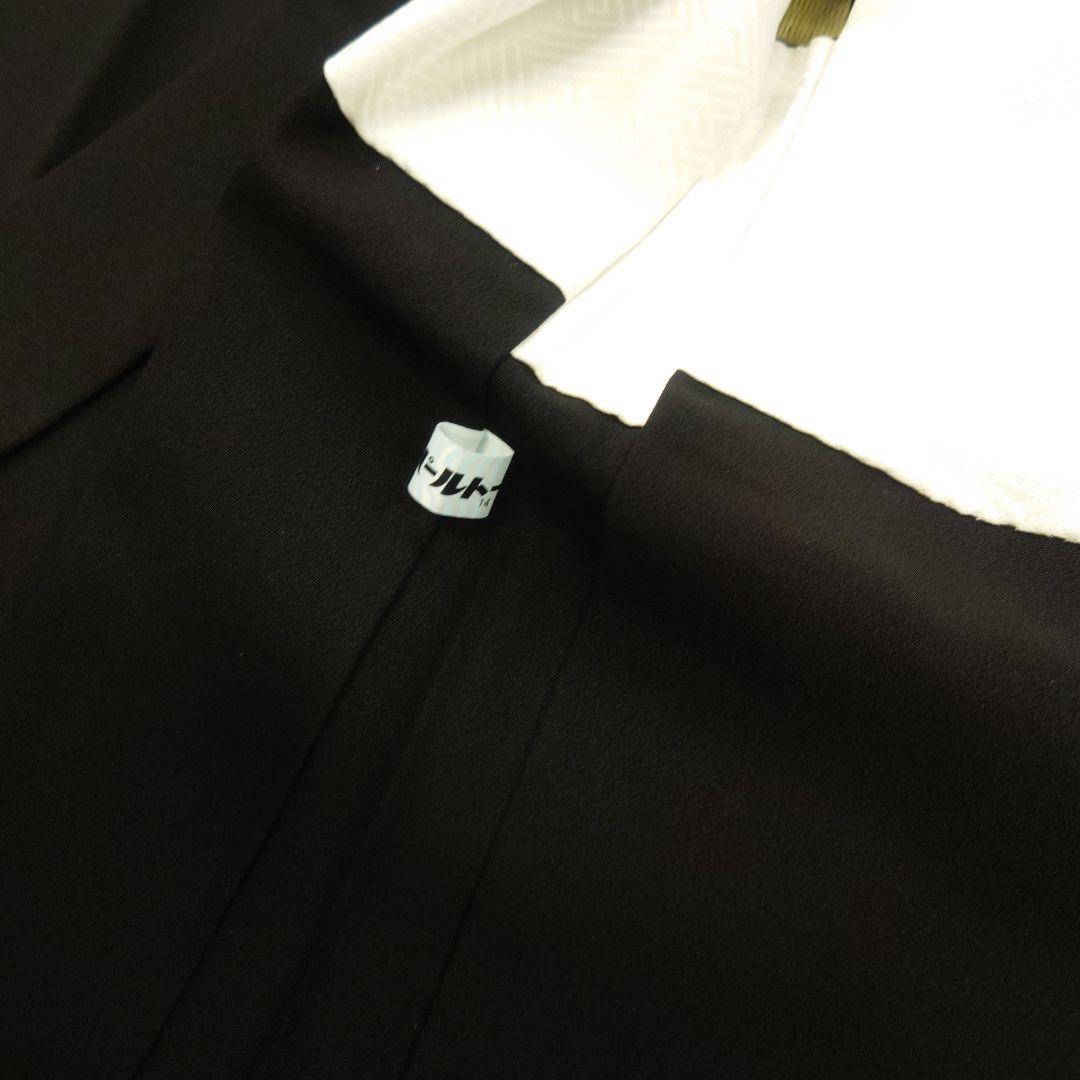 別誂男児黒紋付正絹袷着物・羽織・長襦袢・袴・小物セット