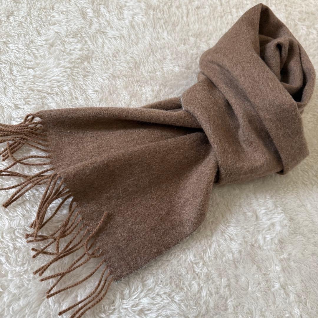 超美品　DKNY カシミヤ100% マフラー グレー/ブラウン