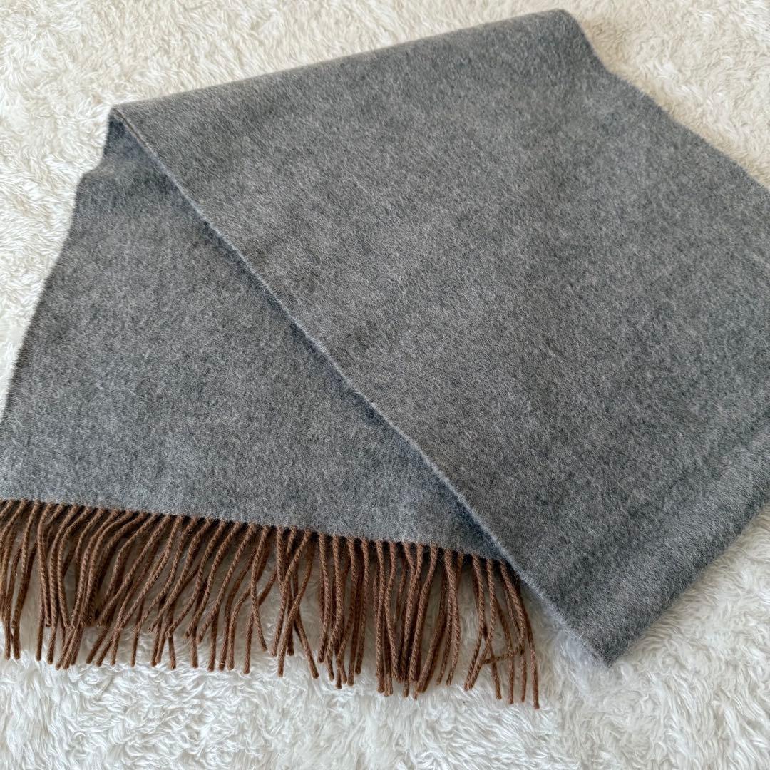 超美品　DKNY カシミヤ100% マフラー グレー/ブラウン