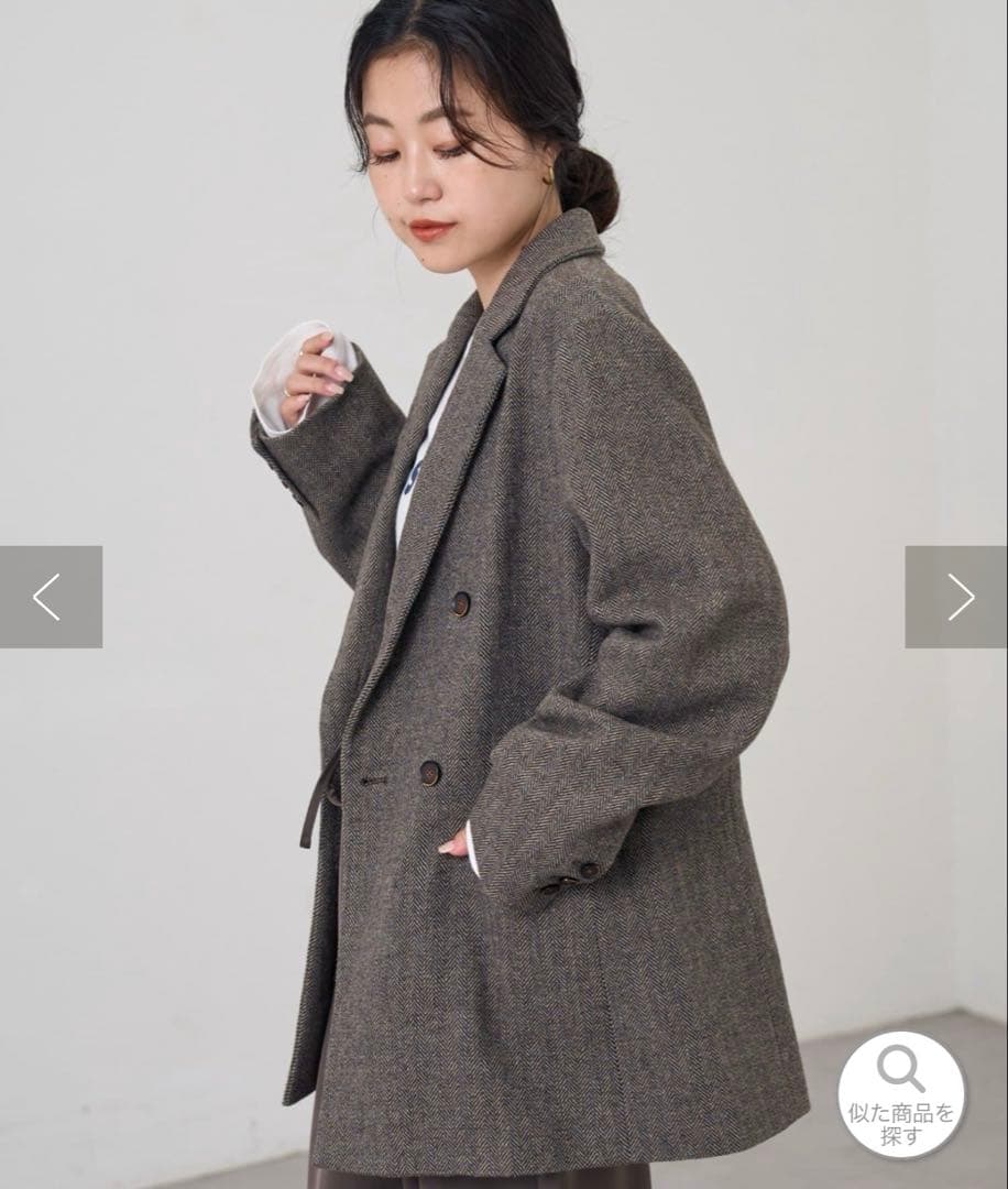 【高見え】CIAOPANIC TYPY オーバージャケット　ツイード