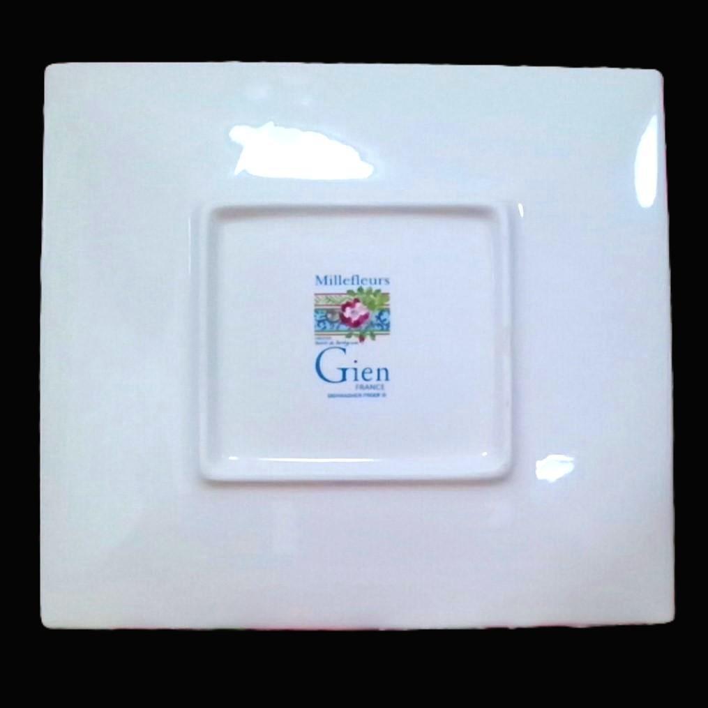 GIEN ミルフルール 大皿 スクエアプレート ジアン