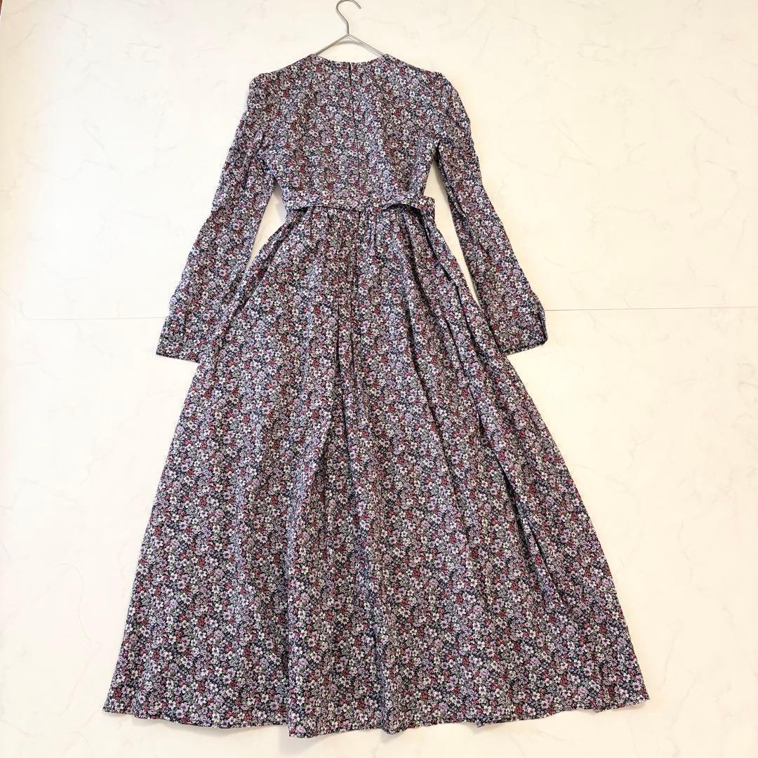 OBLI オブリ ワンピース フラワー ロング 新品 ラップ 花柄 パープル