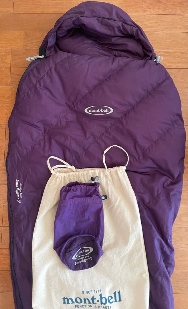 モンベル　超軽量　ダウンシュラフ　ULスパイラルダウンハガー#7