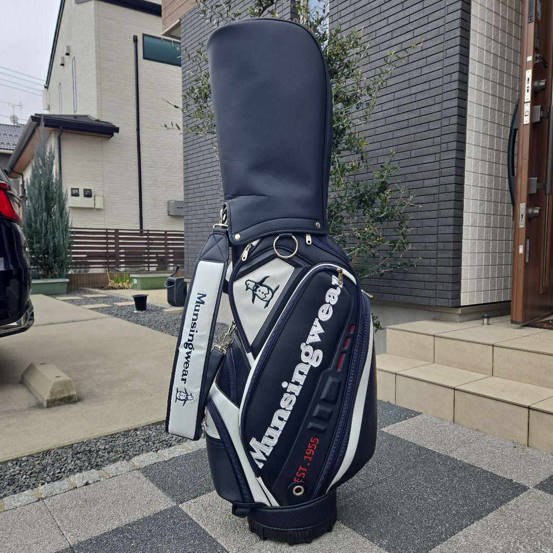 Munsingwear キャディバッグ EST 1983 ネイビー/ホワイト