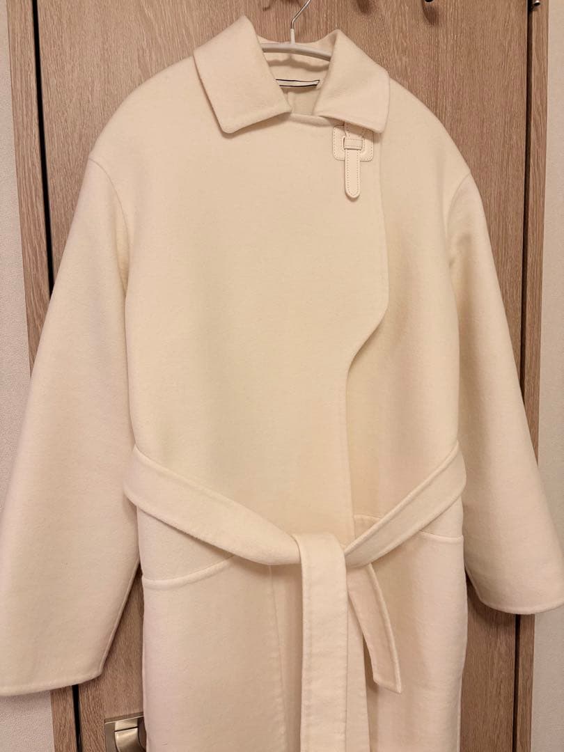 最終価格❗️HERMÈS極上カシミヤ100％ レザーアクセント コート 115万円