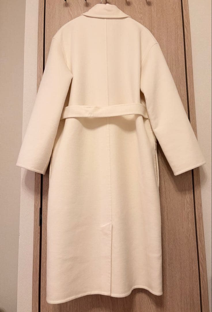 最終価格❗️HERMÈS極上カシミヤ100％ レザーアクセント コート 115万円