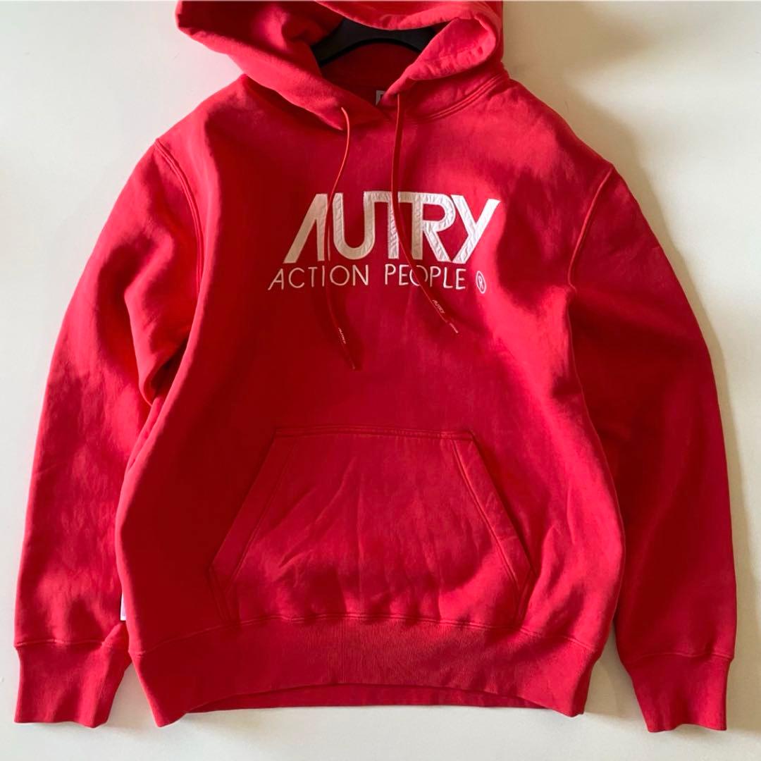 ② 新品 AUTRY オートリー スウェットパーカー フーディー red 赤