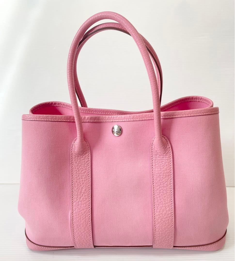 最終価格　エルメス　ガーデンパーティー　ピンク　TPM キャンパス