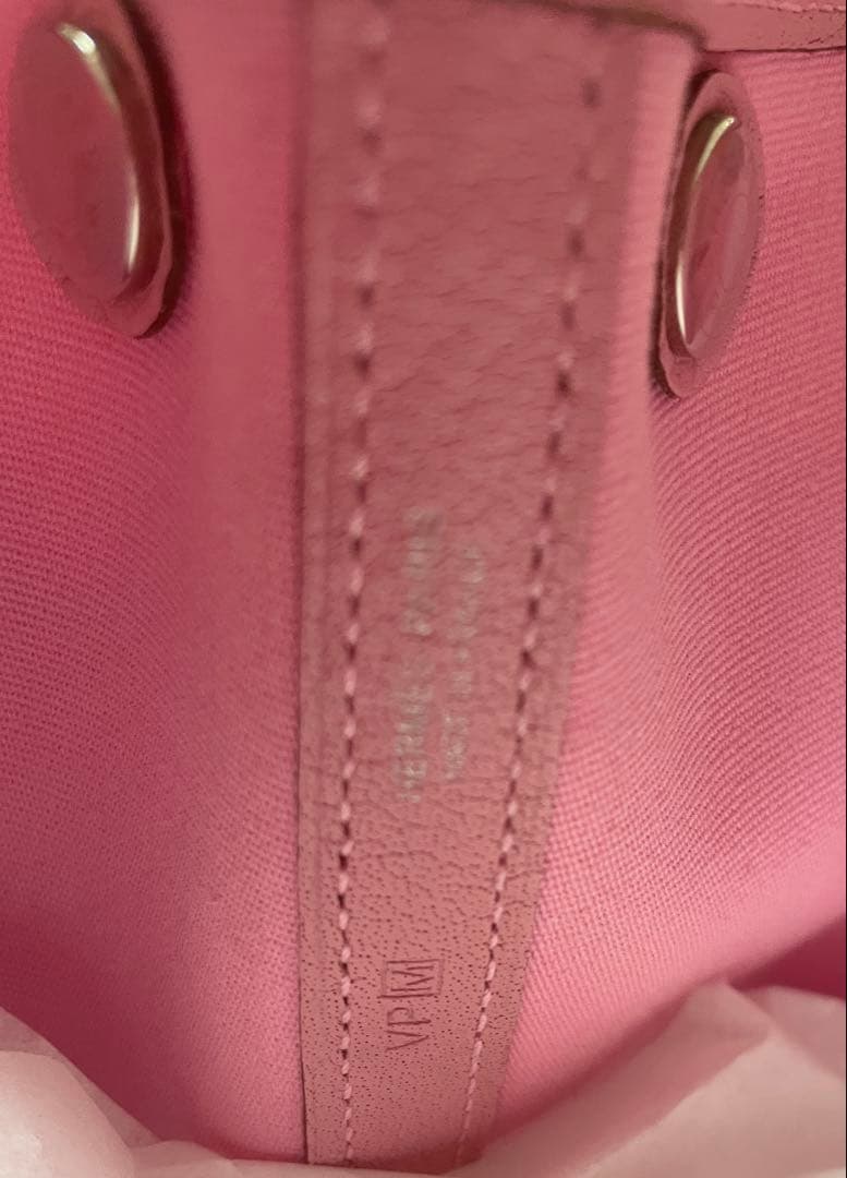 最終価格　エルメス　ガーデンパーティー　ピンク　TPM キャンパス