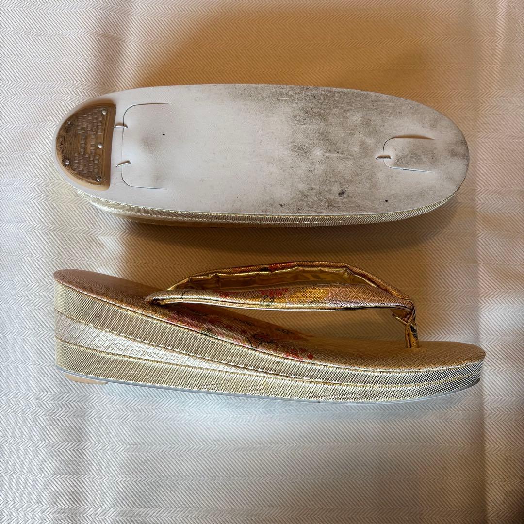 振袖　草履・バッグ・ファー・和装小物付き　正絹　京都きもの友禅　身丈160cm