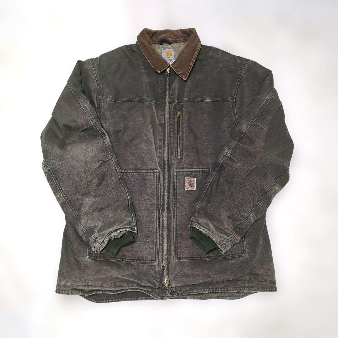 人気色 Carhartt カーハート ダックワークジャケット モスグリーン XL