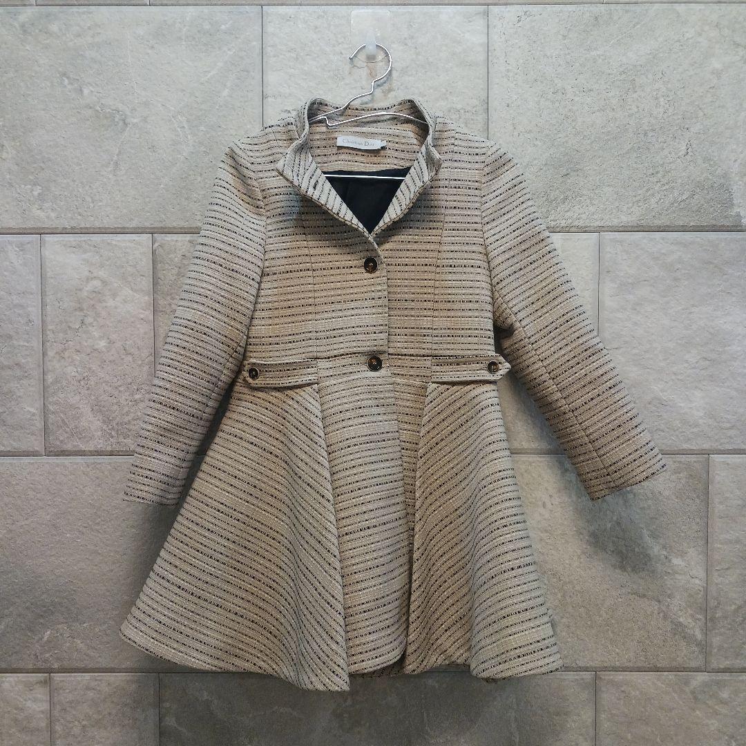 【未使用に近い】クリスチャンディオール ベージュペプラムコート 140