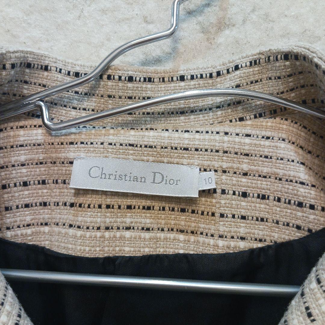 【未使用に近い】クリスチャンディオール ベージュペプラムコート 140