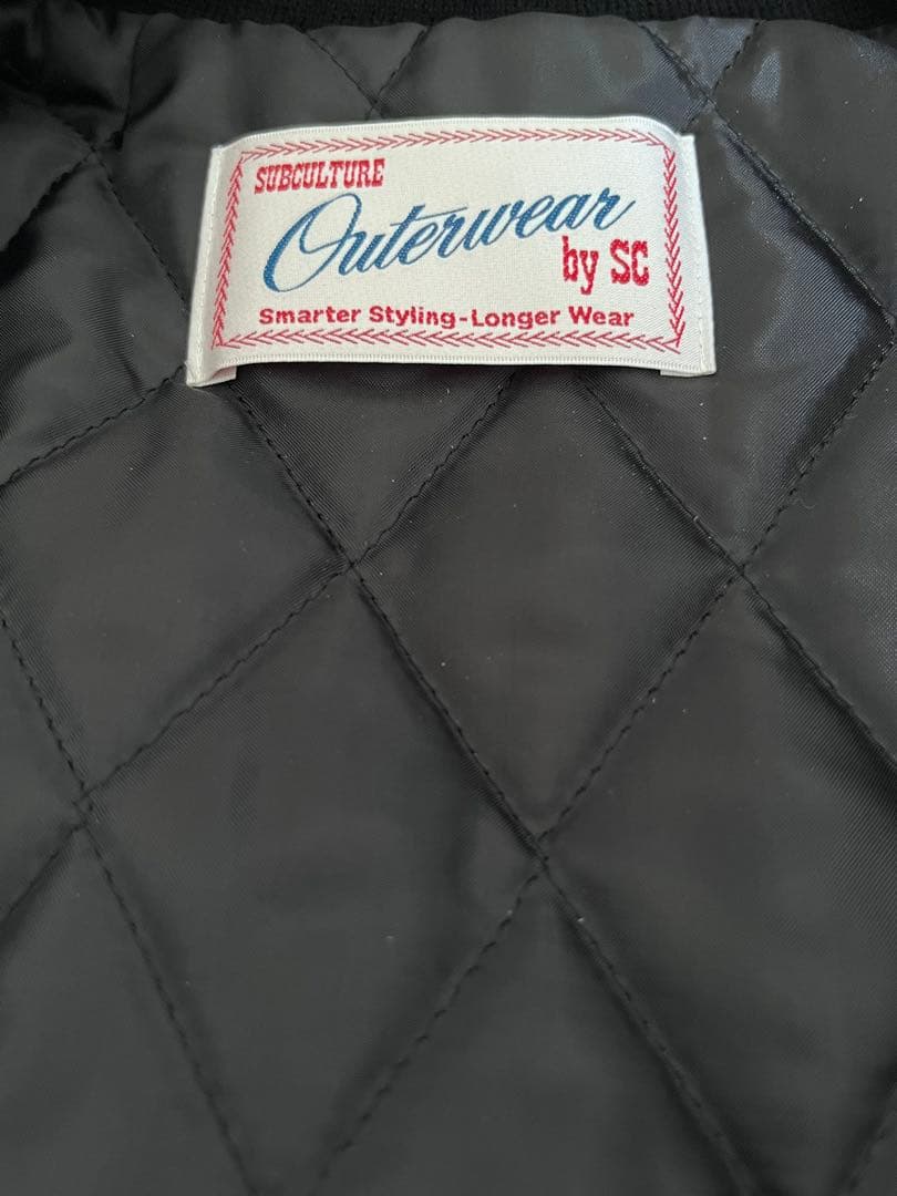 SC/サブカルチャー STADIUM JACKET / 黒 スタジャン