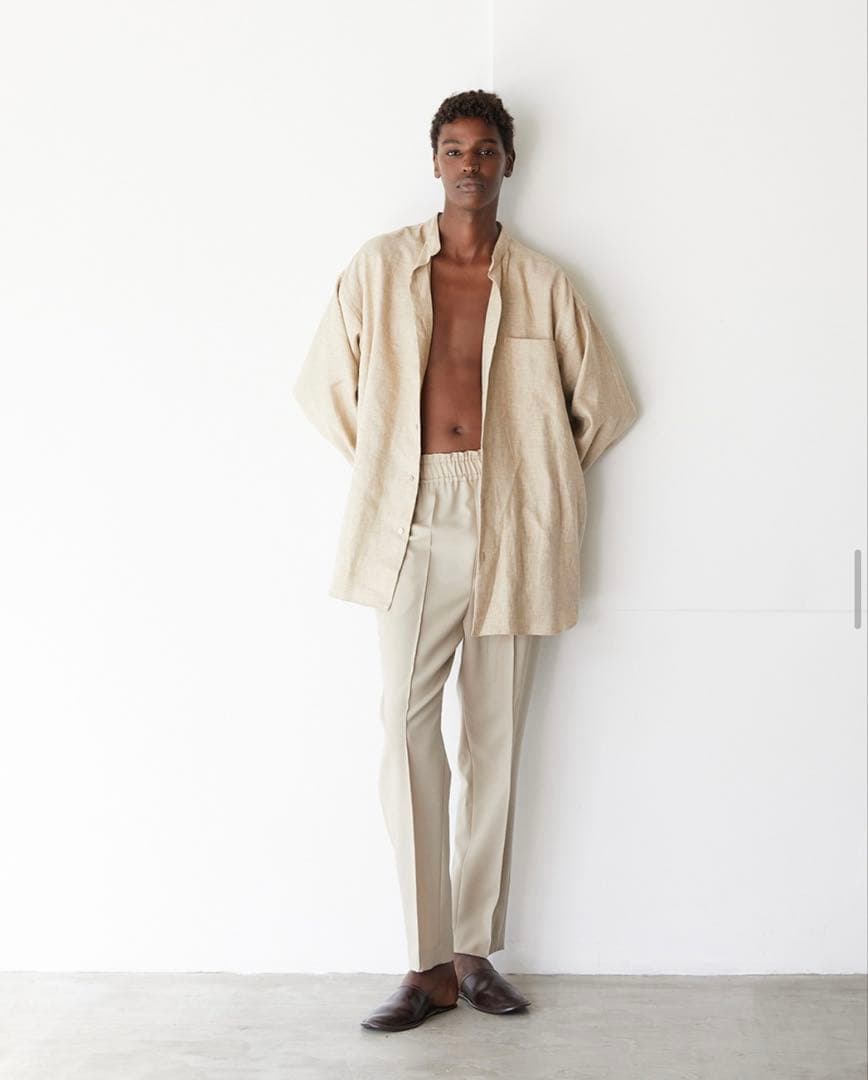 パンツ POSTELEGANT Wool Easy Trousers 2023ss