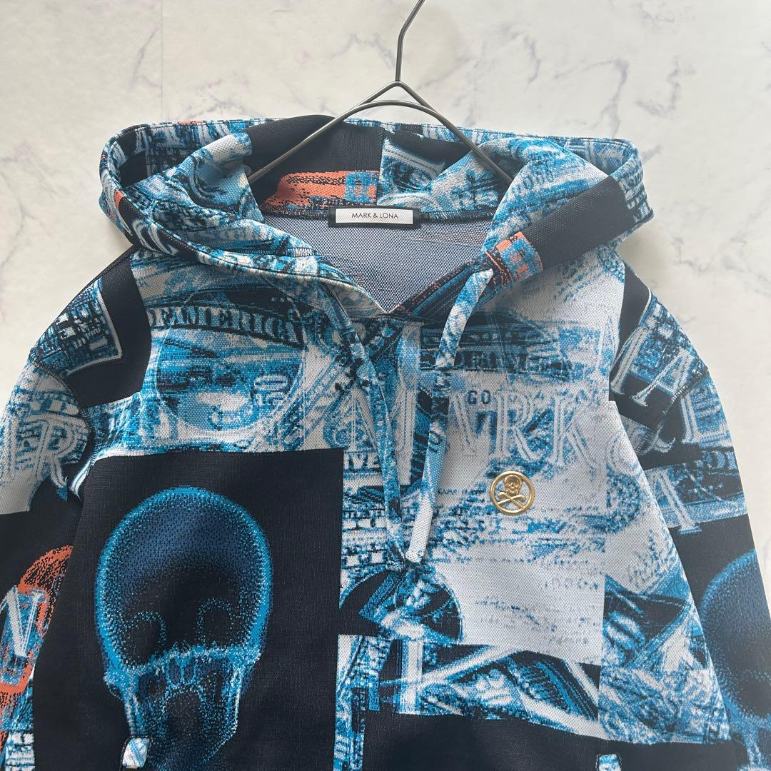 完売品 マークアンドロナ 2021年 パーカー ブルゾン 総柄 プルオーバー