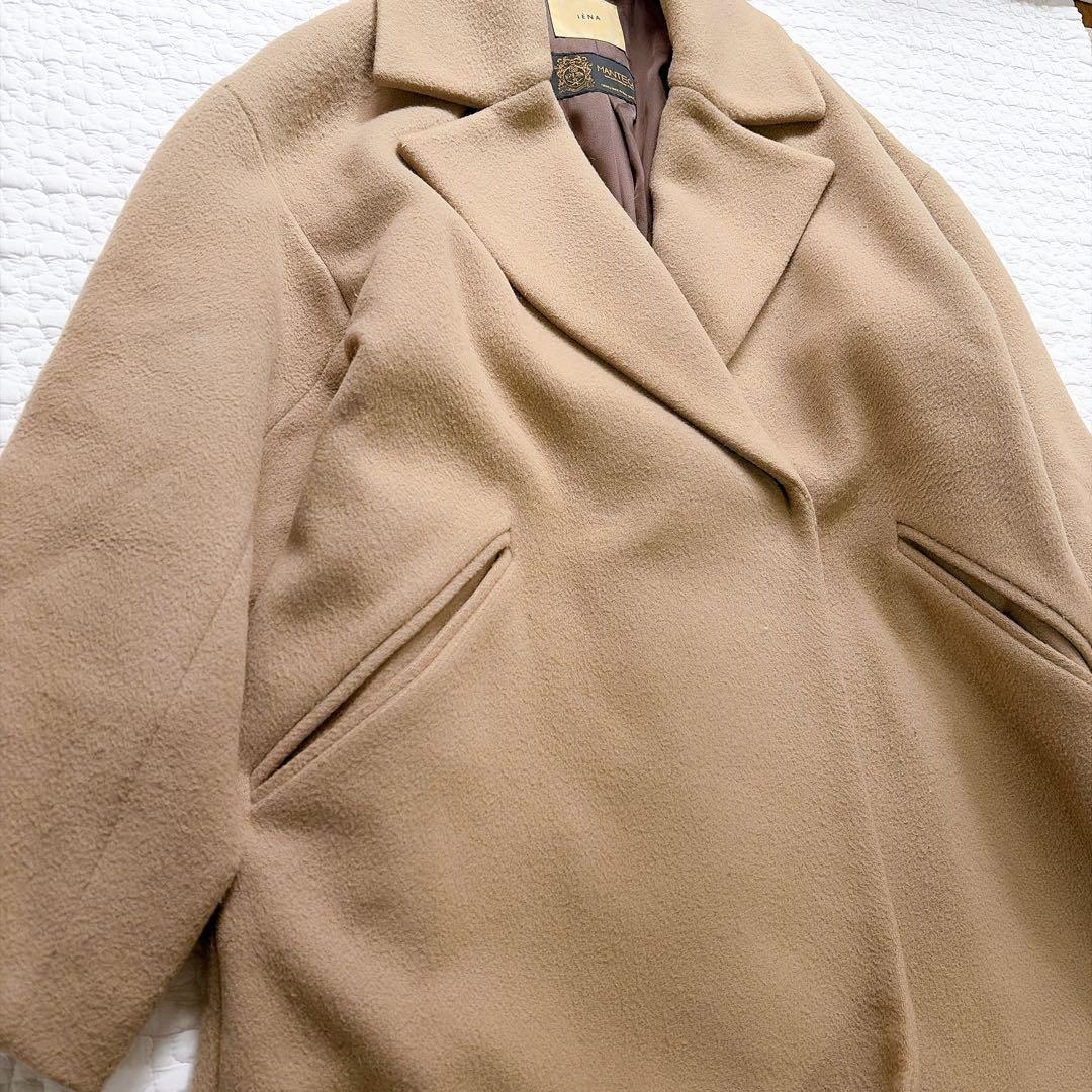 高級✨イエナMANTECO オーバーチェスターコート　ロング　グレージュ　36