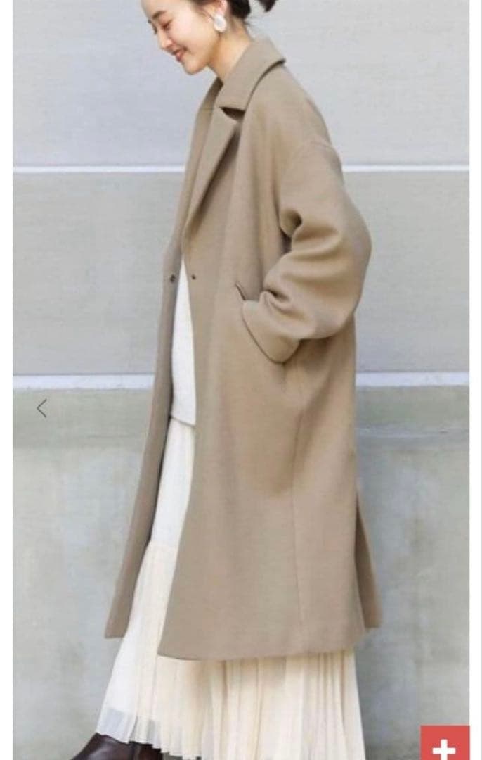 高級✨イエナMANTECO オーバーチェスターコート　ロング　グレージュ　36