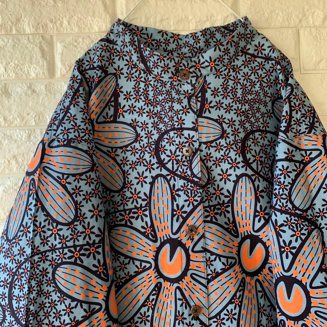 アフリカン　ストレートワンピース