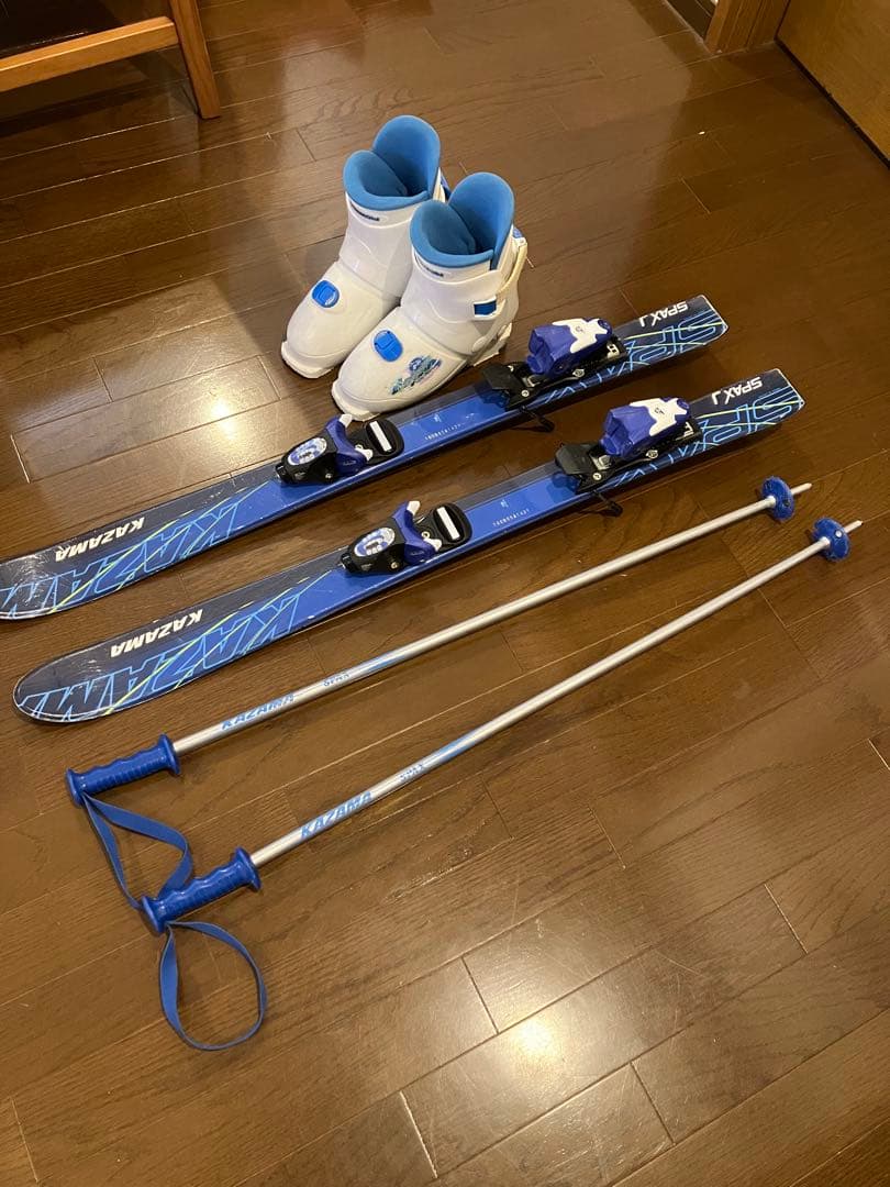 子供用スキー3点セット　スキー板100 スキーブーツ21-22 スキーセット